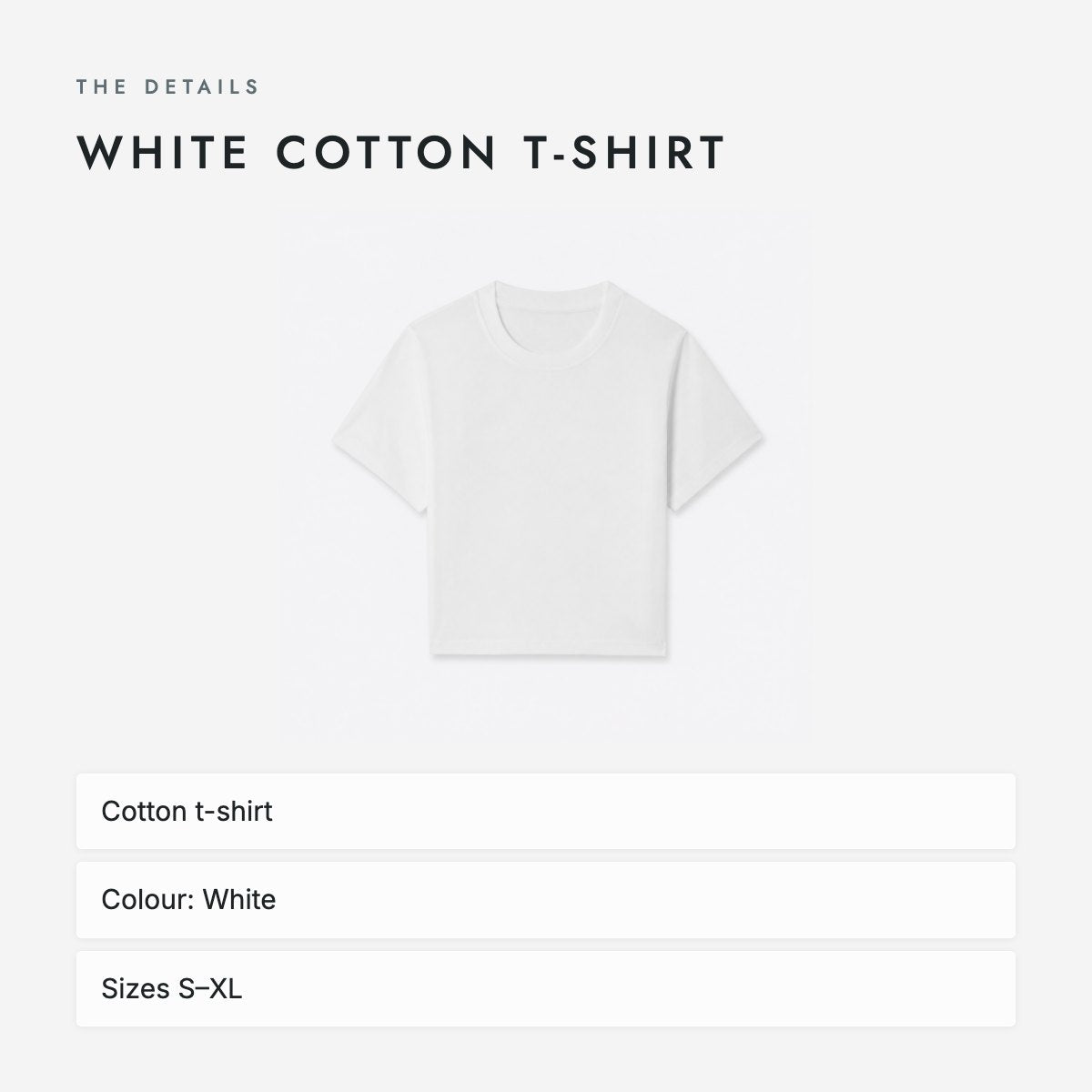 White Cotton T-Shirt, photo 4