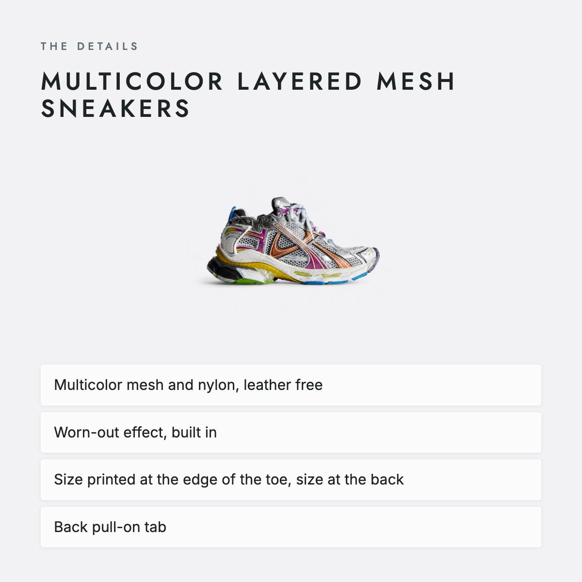 Multicolor Layered Mesh Sneakers, photo 4