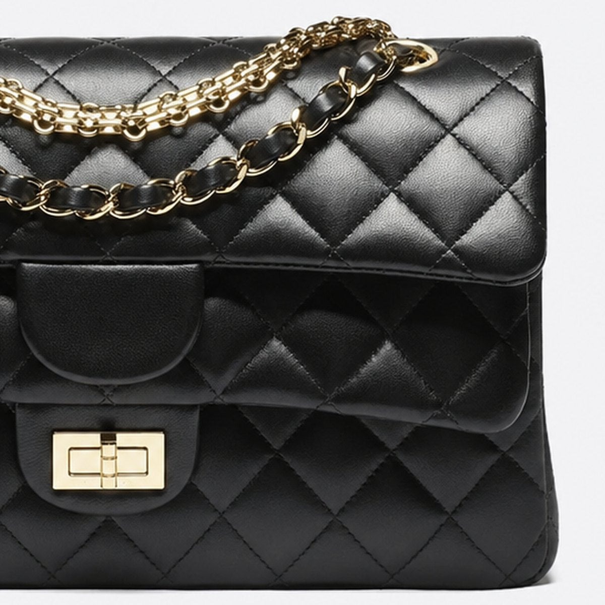 Black Quilted Lambskin Flap Bag, photo 3