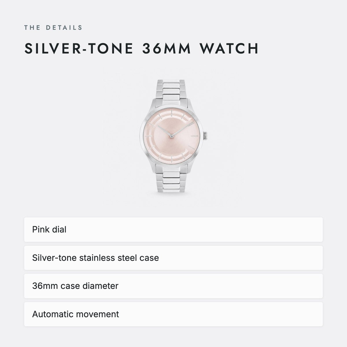 Silver-tone 36mm Watch, photo 4