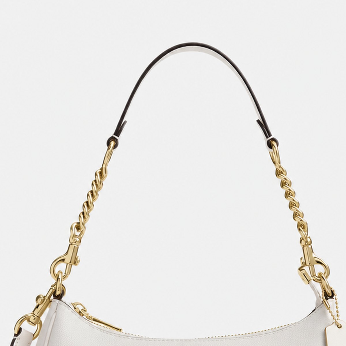 White and Chalk Coated Canvas Shoulder Bag, photo 2