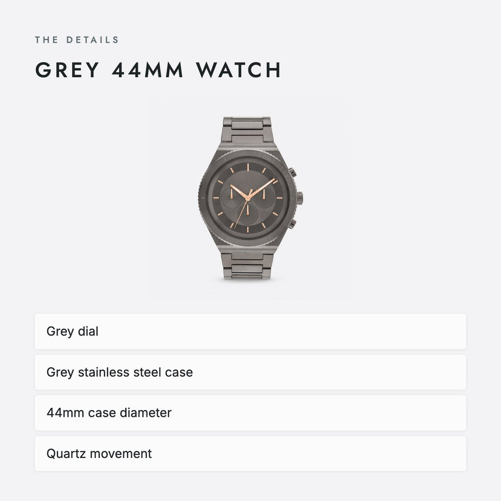 Grey 44mm Watch, photo 4