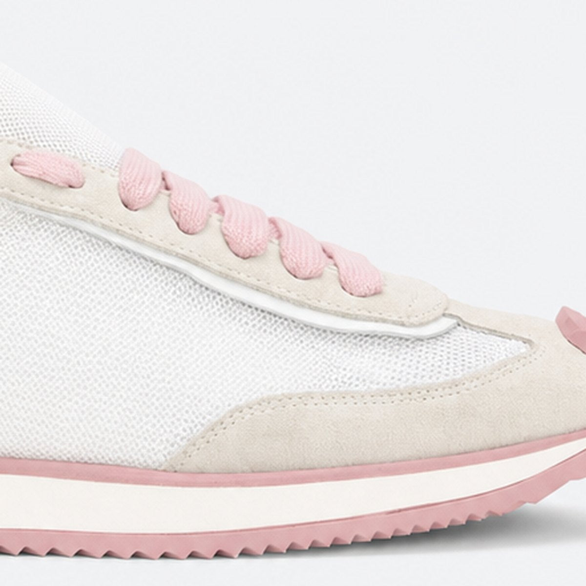 White and Pink Suede Panel Sneakers, photo 3