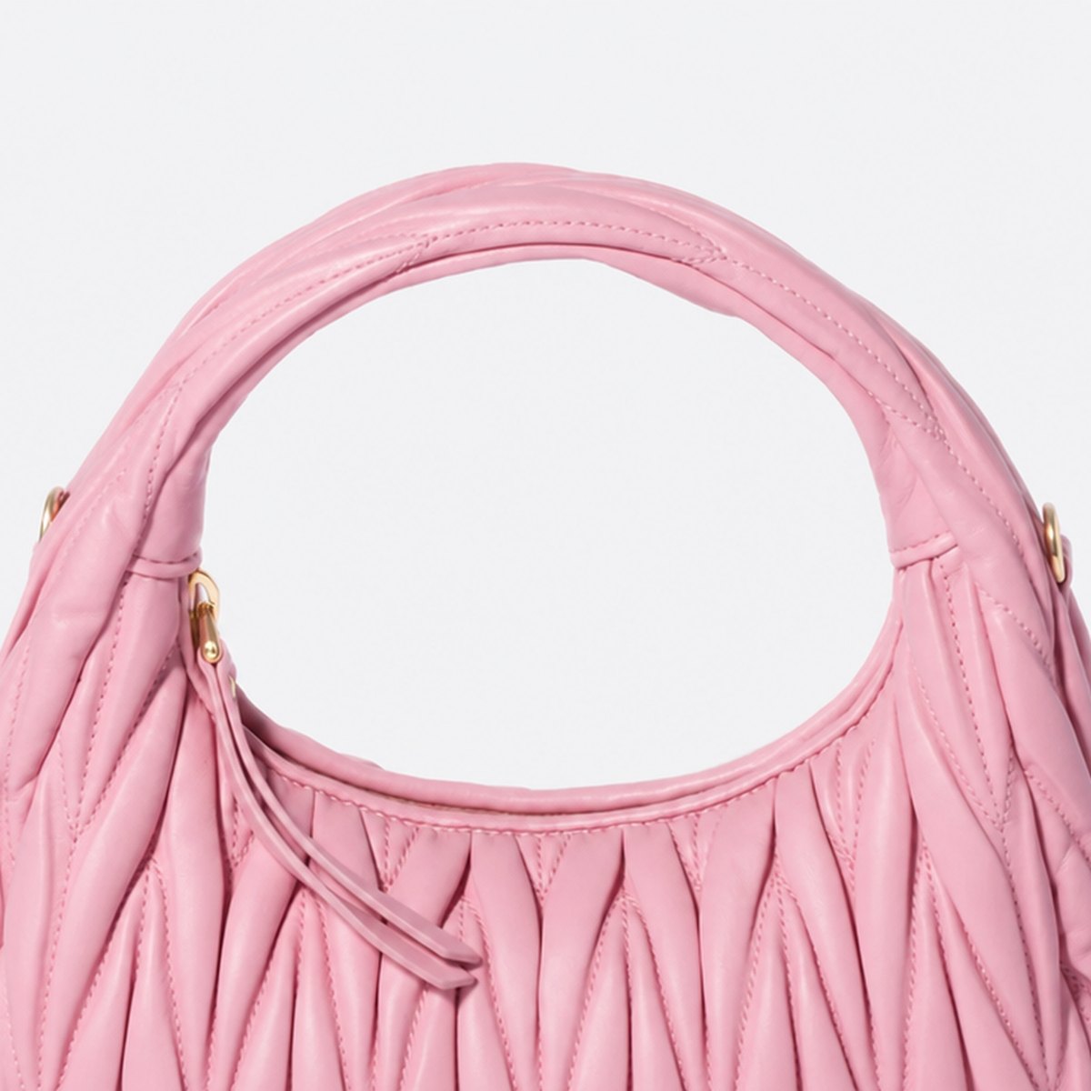 Pink Quilted Leather Hobo Bag, photo 2