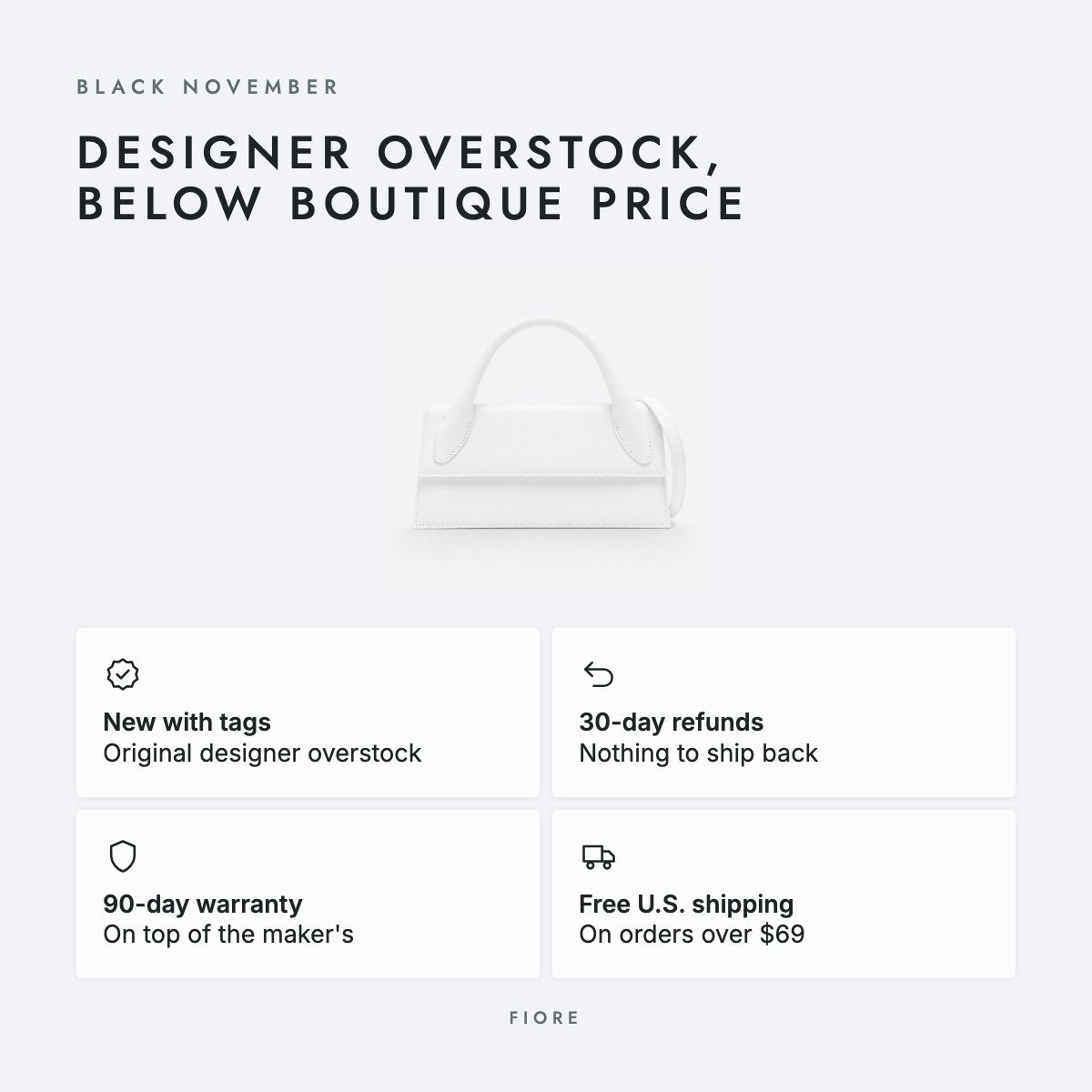 White Leather Elongated Top-Handle Bag, photo 5