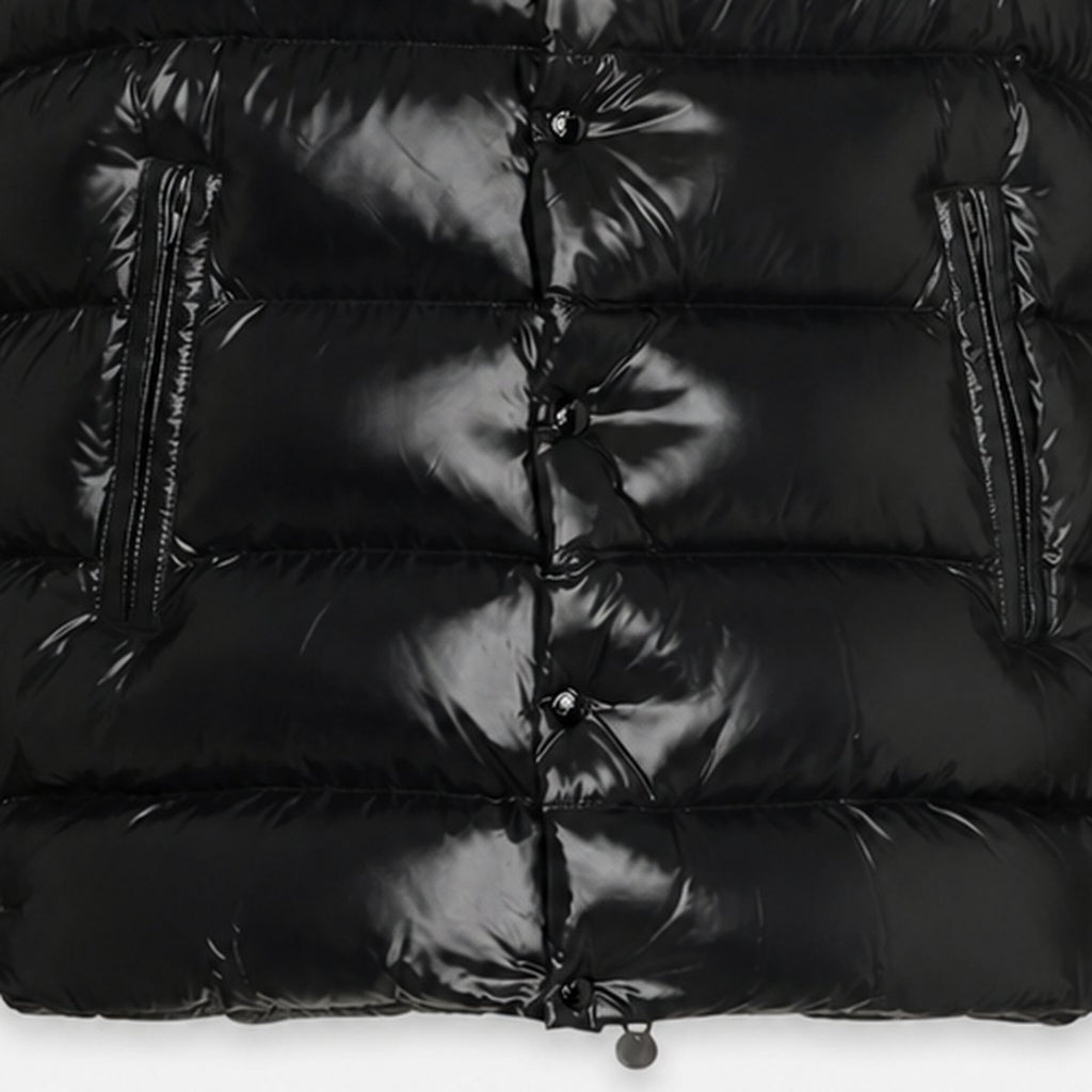 Black High-Shine Quilted Down Gilet, photo 3