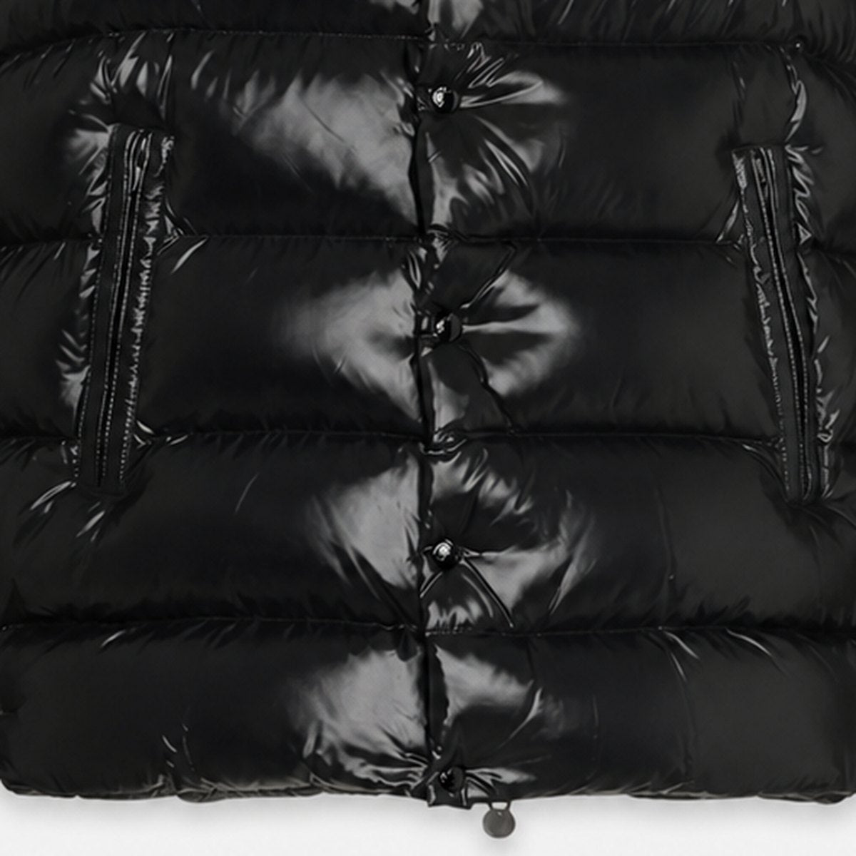 Black High-Shine Quilted Down Gilet, photo 3