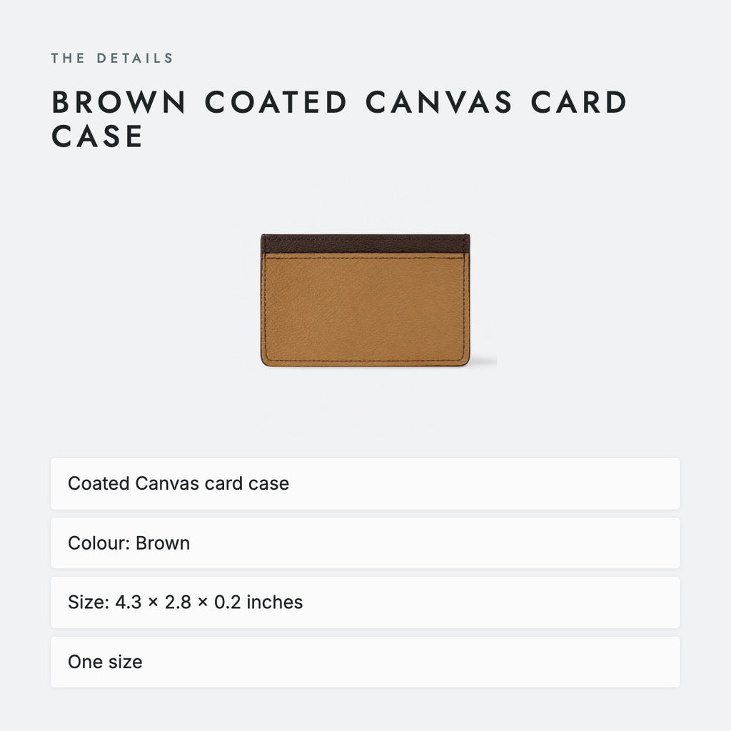 Brown Coated Canvas Card Case, photo 4