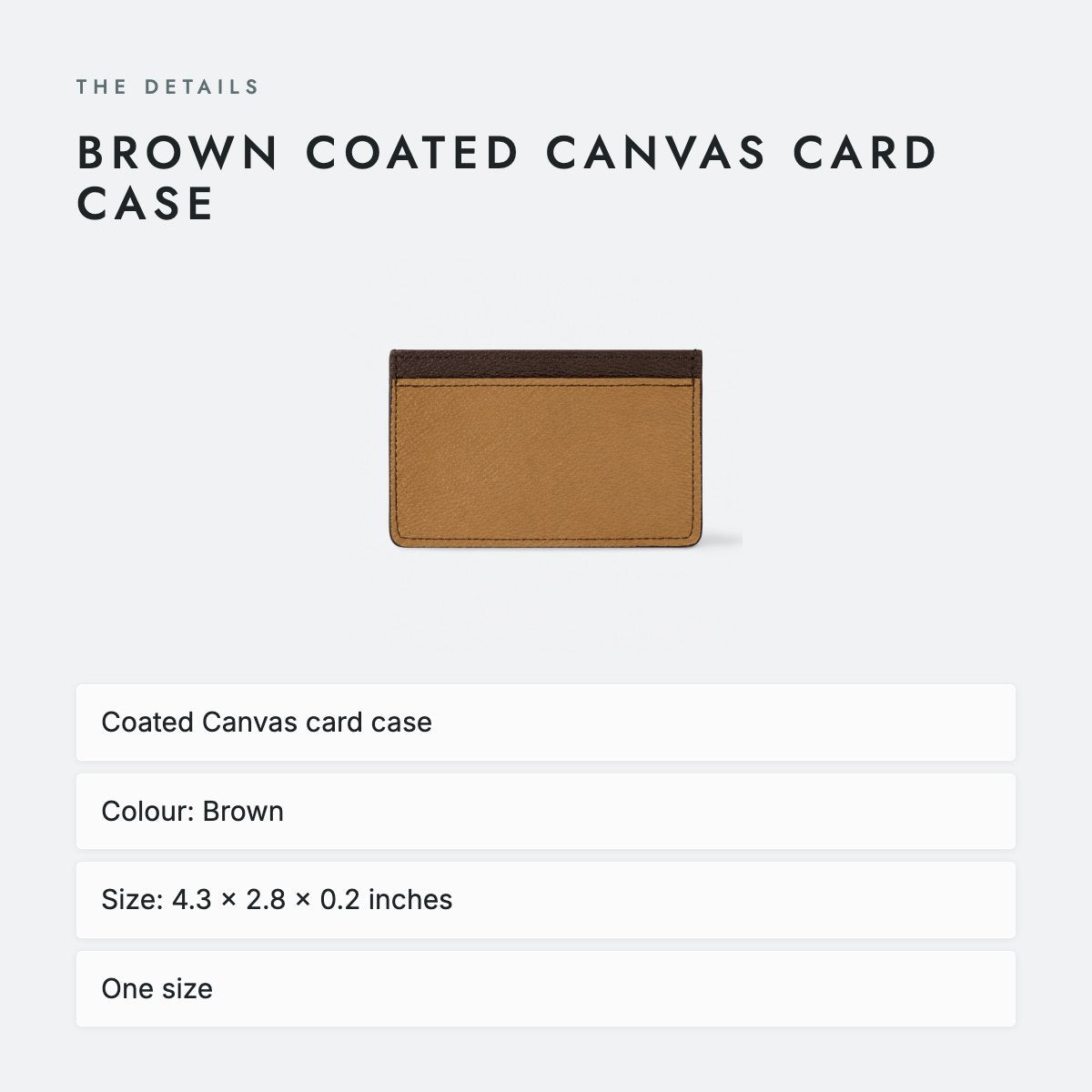 Brown Coated Canvas Card Case, photo 4