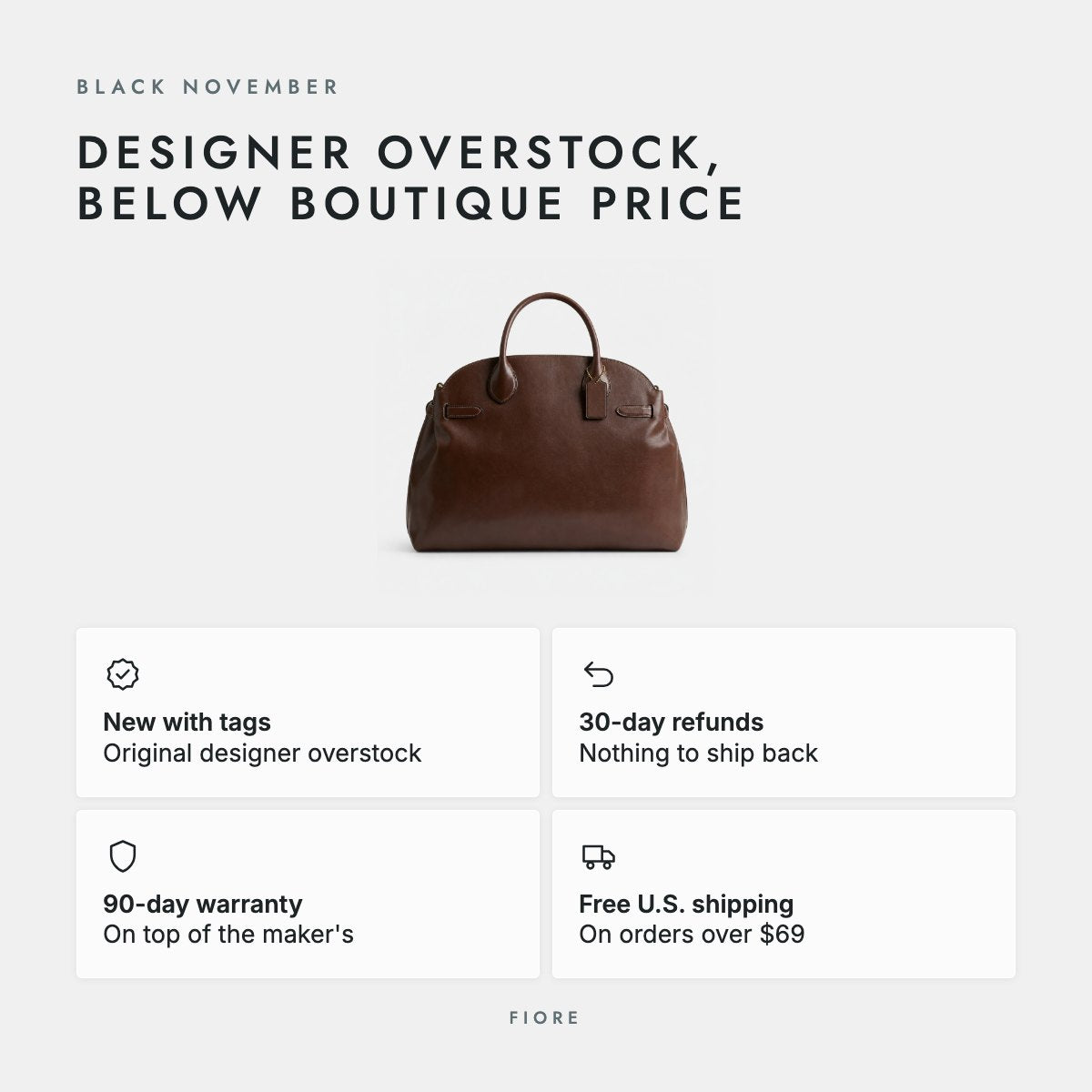 Maple Brown Grain Leather Carryall Bag, photo 5
