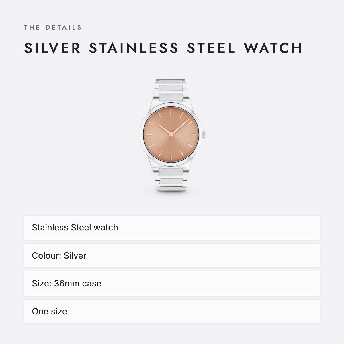 Silver Stainless Steel Watch, photo 4