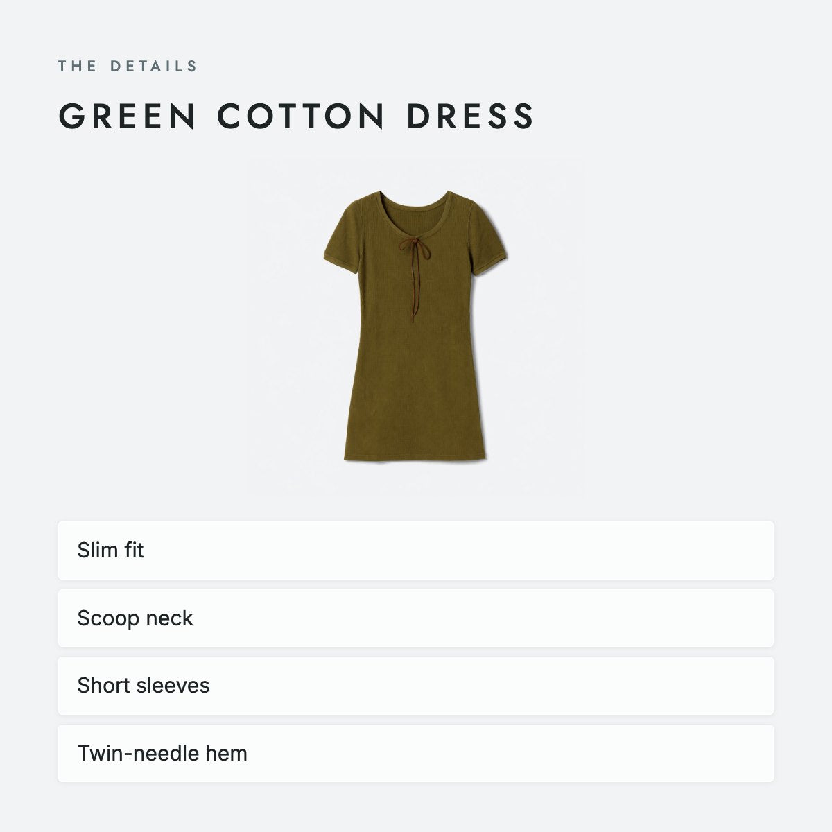 Green Cotton Dress, photo 4