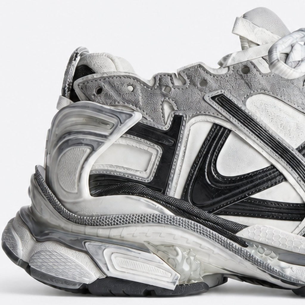 Grey, White and Black Layered Sneakers, photo 2