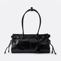 Black Leather Top-Handle Bag, photo 1
