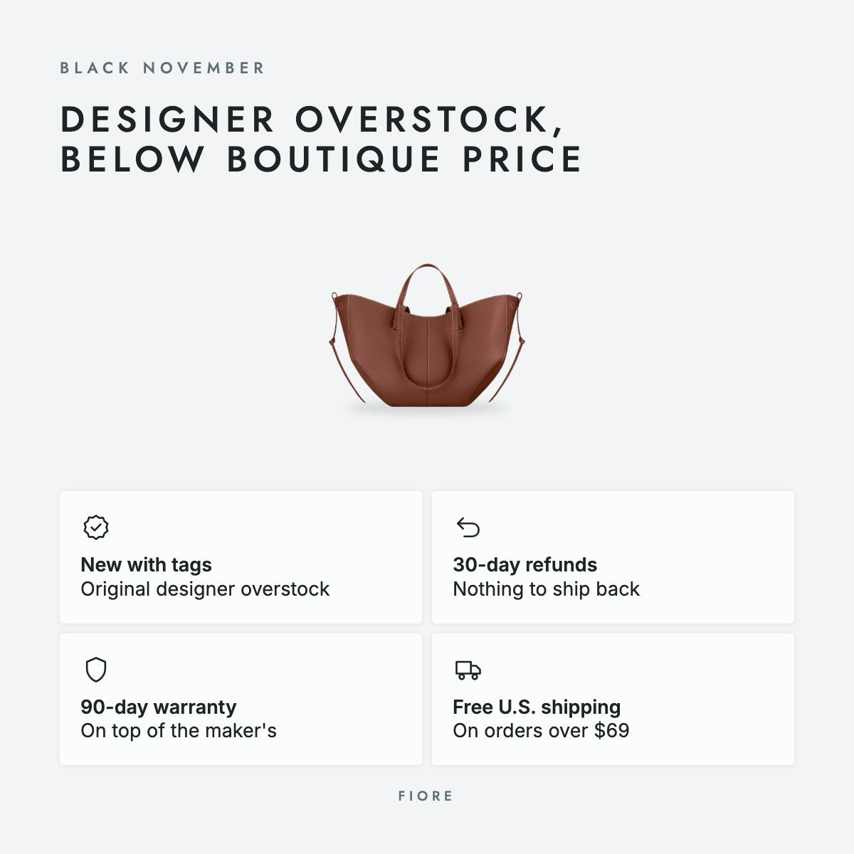 Large Cognac Textured Leather Tote, photo 5