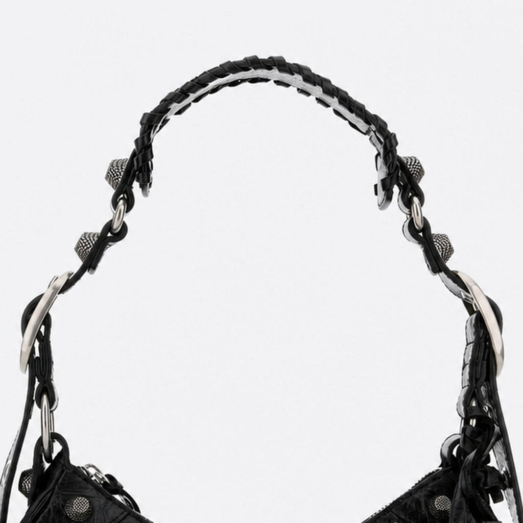Black Studded Leather XS Shoulder Bag, photo 2