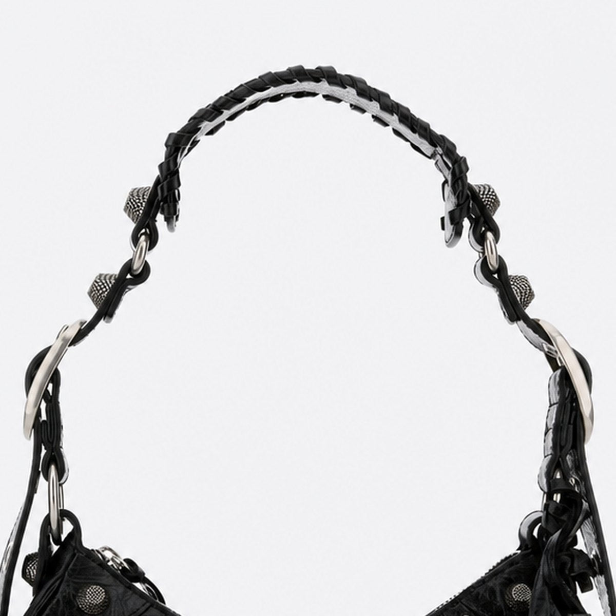 Black Studded Leather XS Shoulder Bag, photo 2