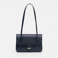 Dark Blue Grained Calfskin Flap Bag, photo 1