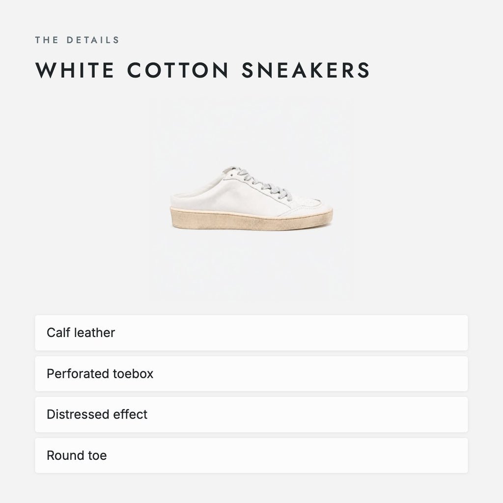 White Cotton Sneakers, photo 4