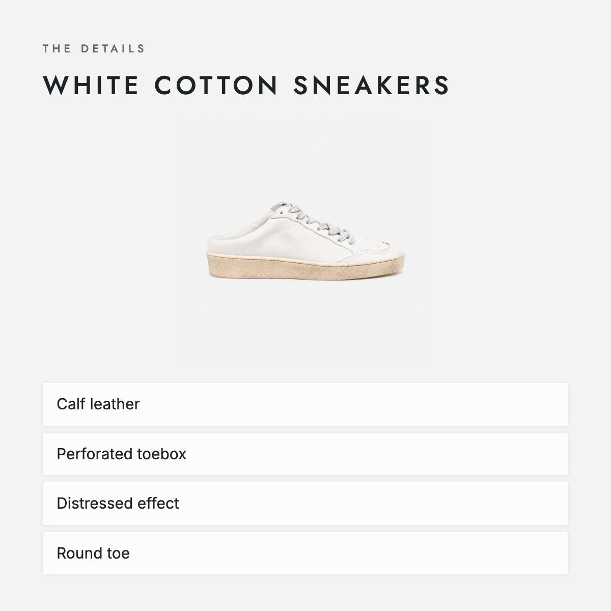 White Cotton Sneakers, photo 4