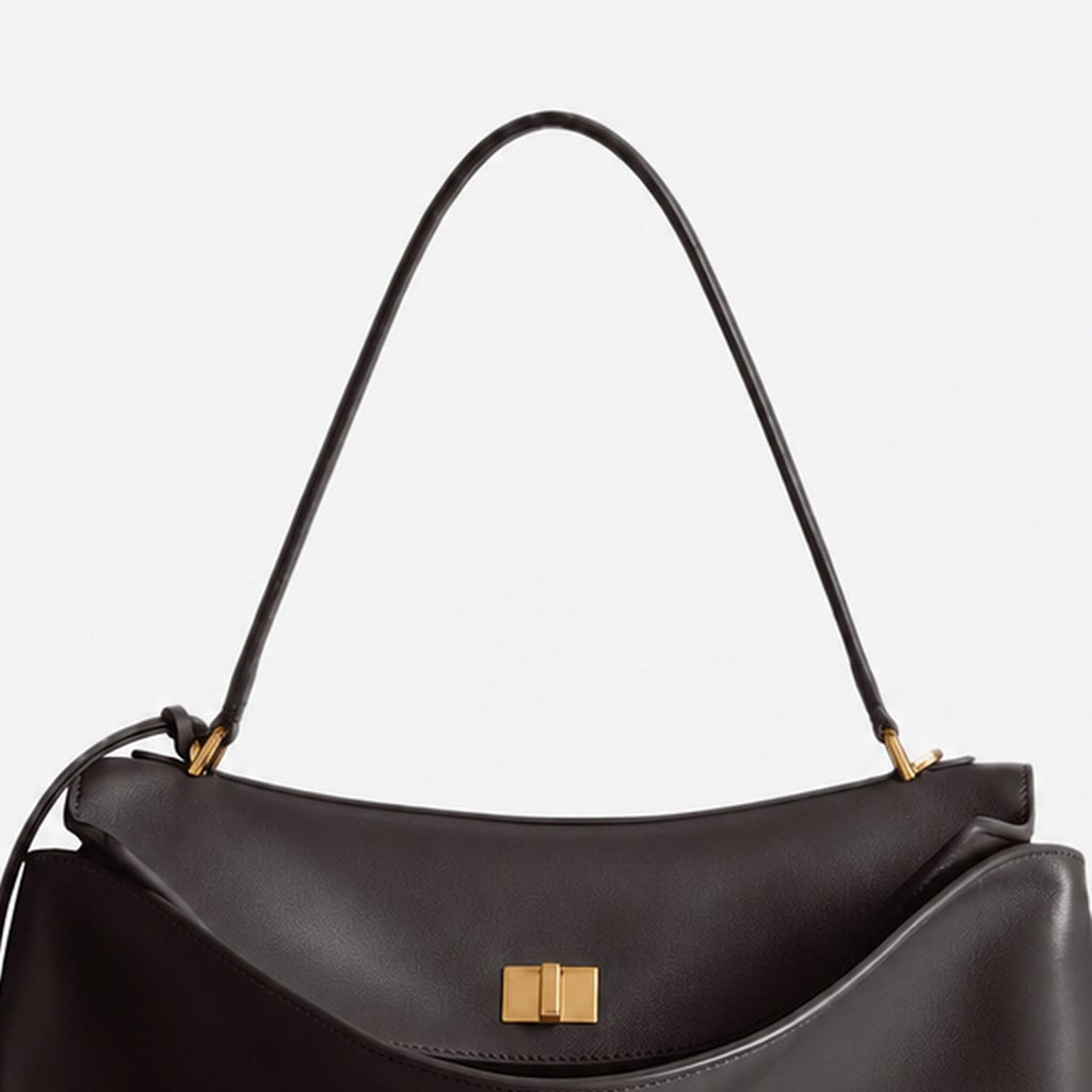 Dark Brown Leather Top-Handle Bag, photo 2