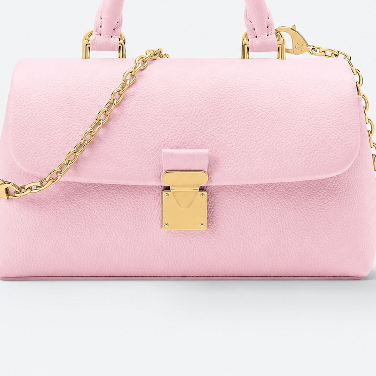 Pink Embossed Leather Mini Top-Handle Bag, photo 3