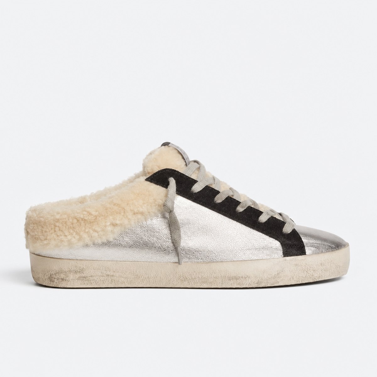 Silver Leather Sneakers, photo 1