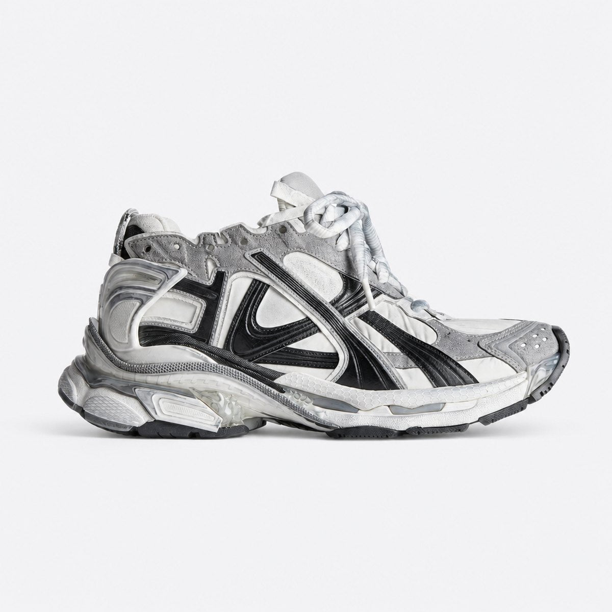 Grey, White and Black Layered Sneakers, photo 1