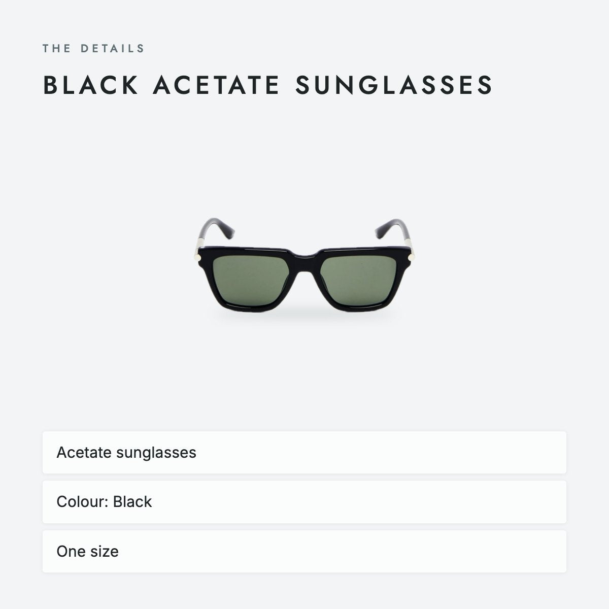 Black Acetate Sunglasses, photo 4