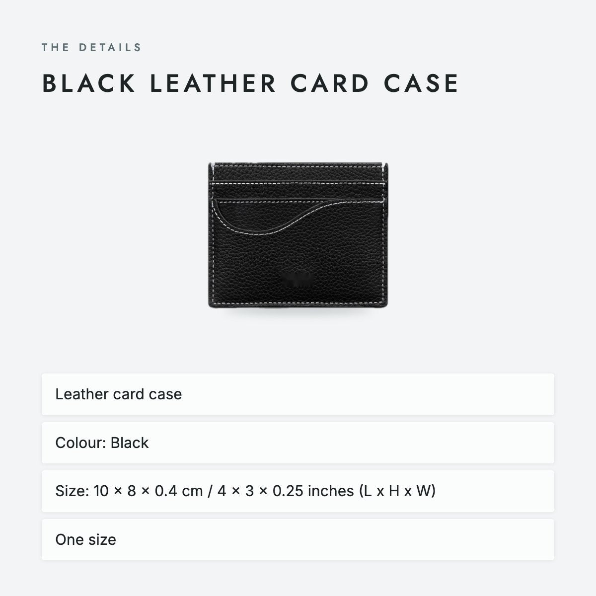 Black Leather Card Case, photo 4