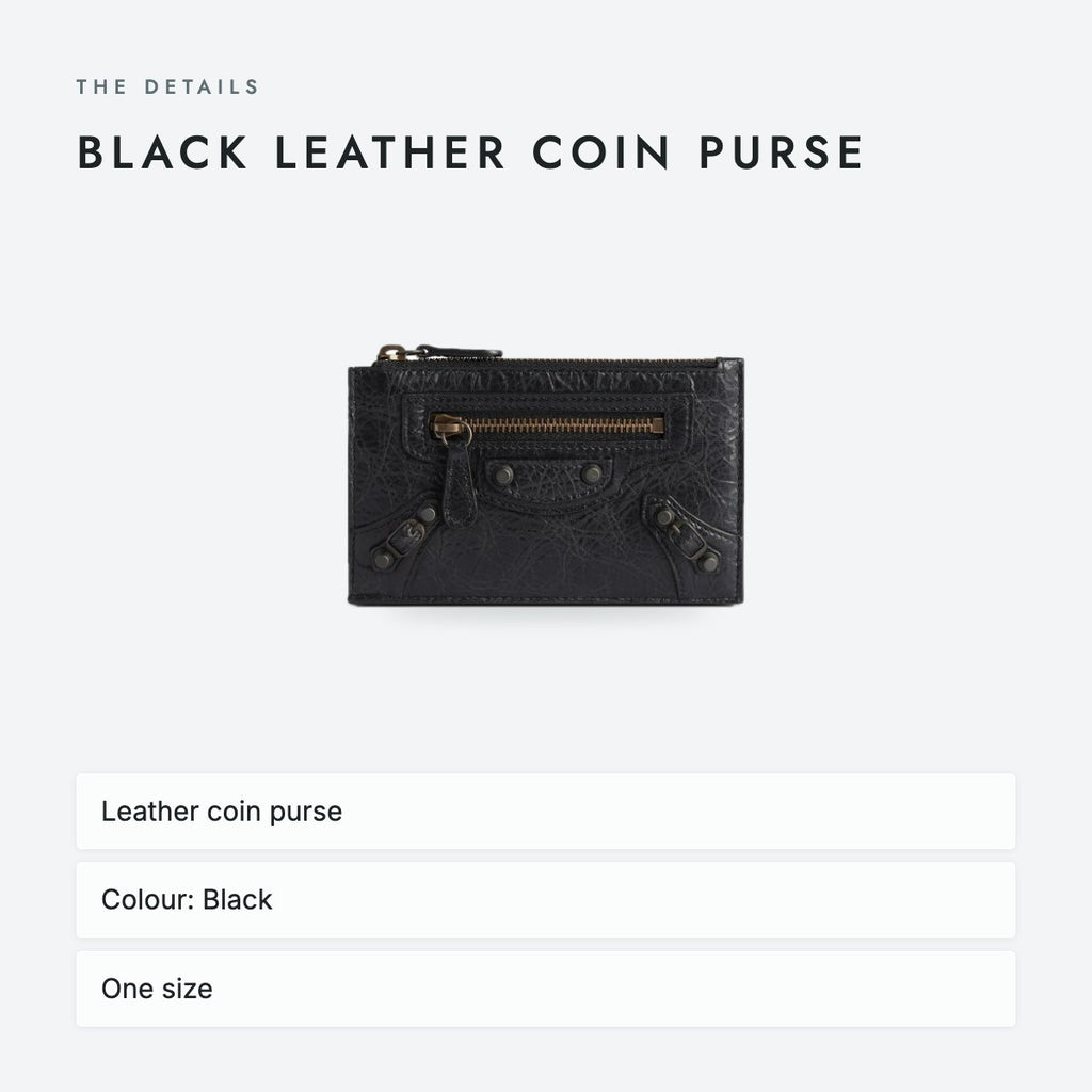 Black Leather Coin Purse, photo 4