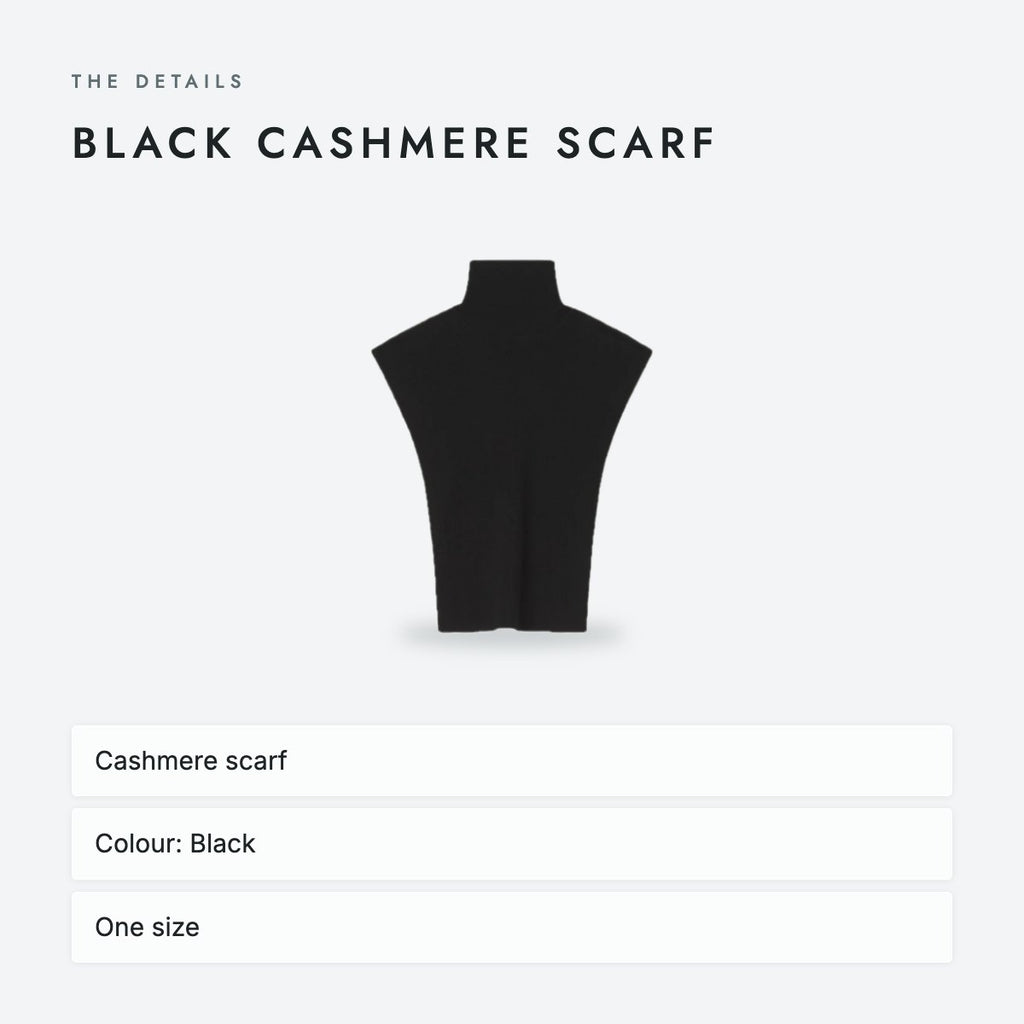 Black Cashmere Scarf, photo 4