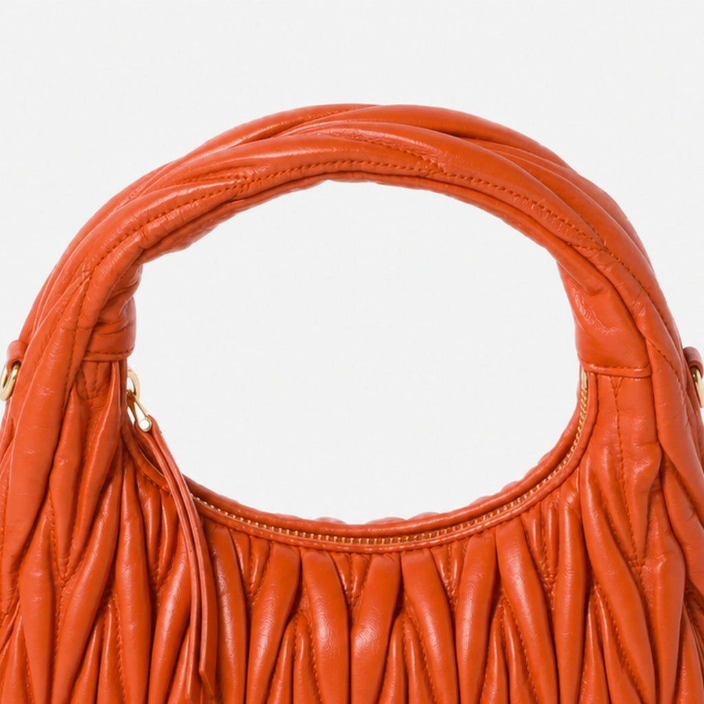 Orange Quilted Leather Hobo Bag, photo 2