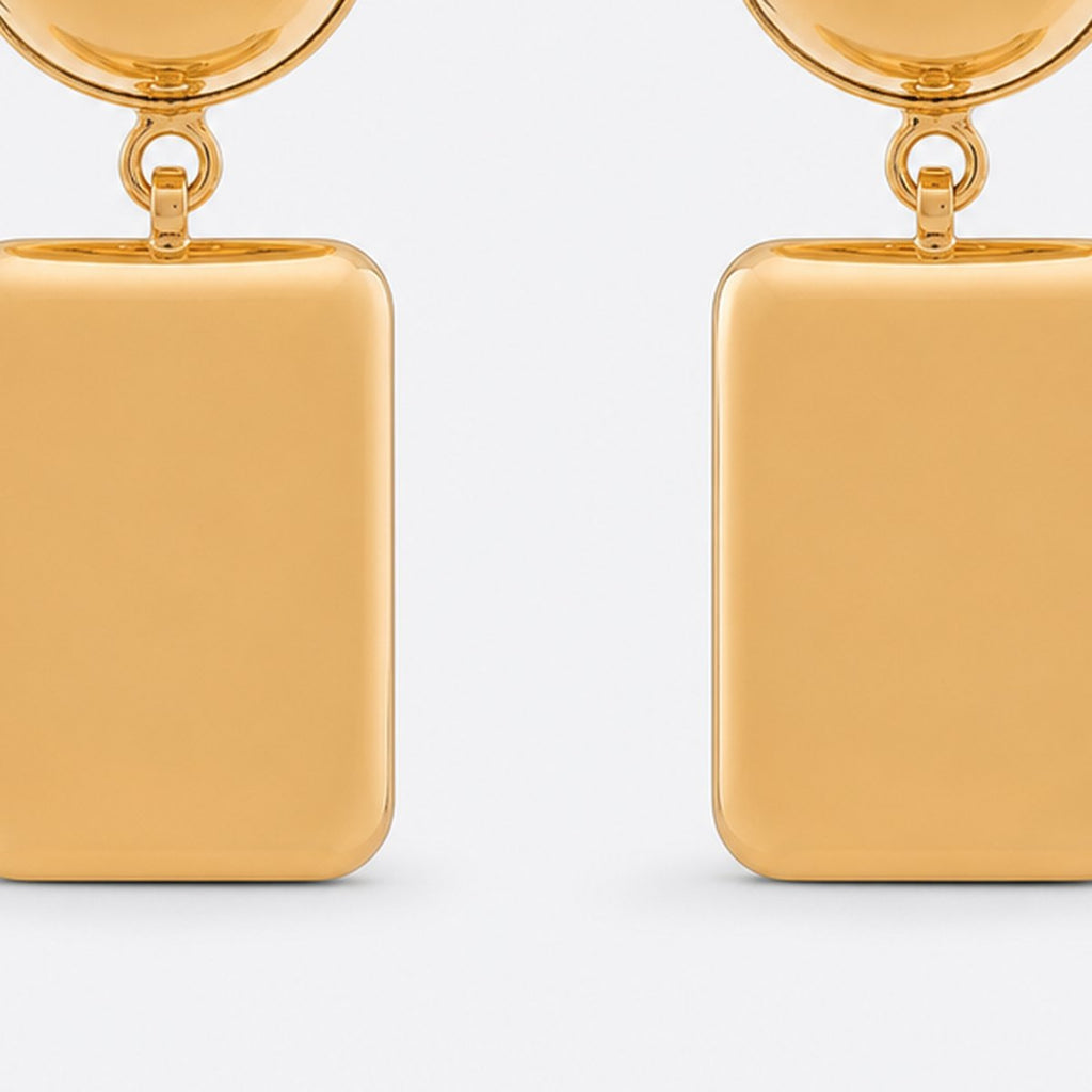 Gold-Tone Clip-On Disc Drop Earrings, photo 3
