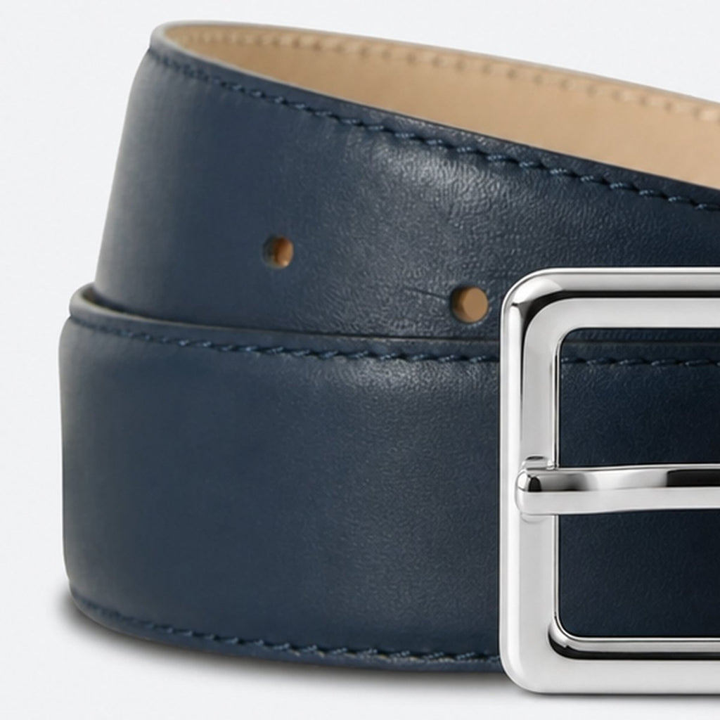 Navy Leather Belt, photo 2