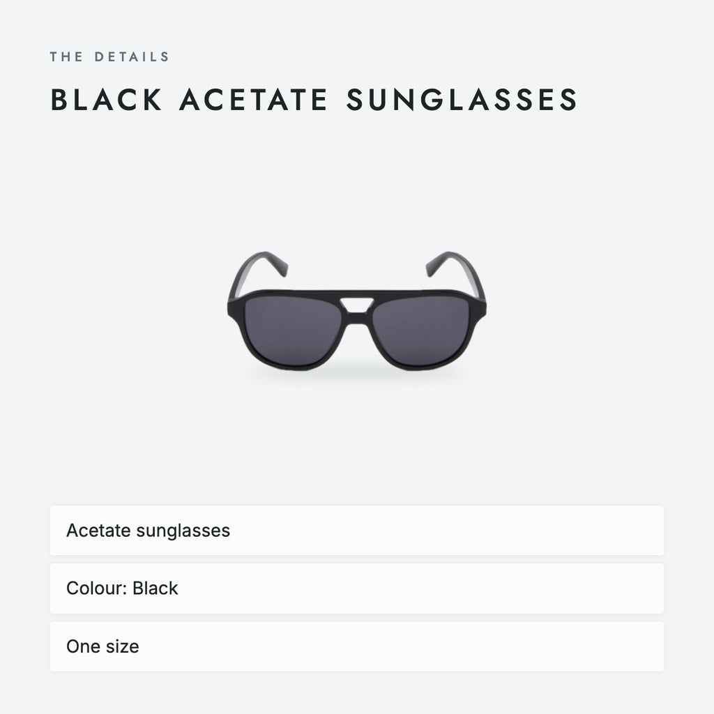 Black Acetate Sunglasses, photo 4
