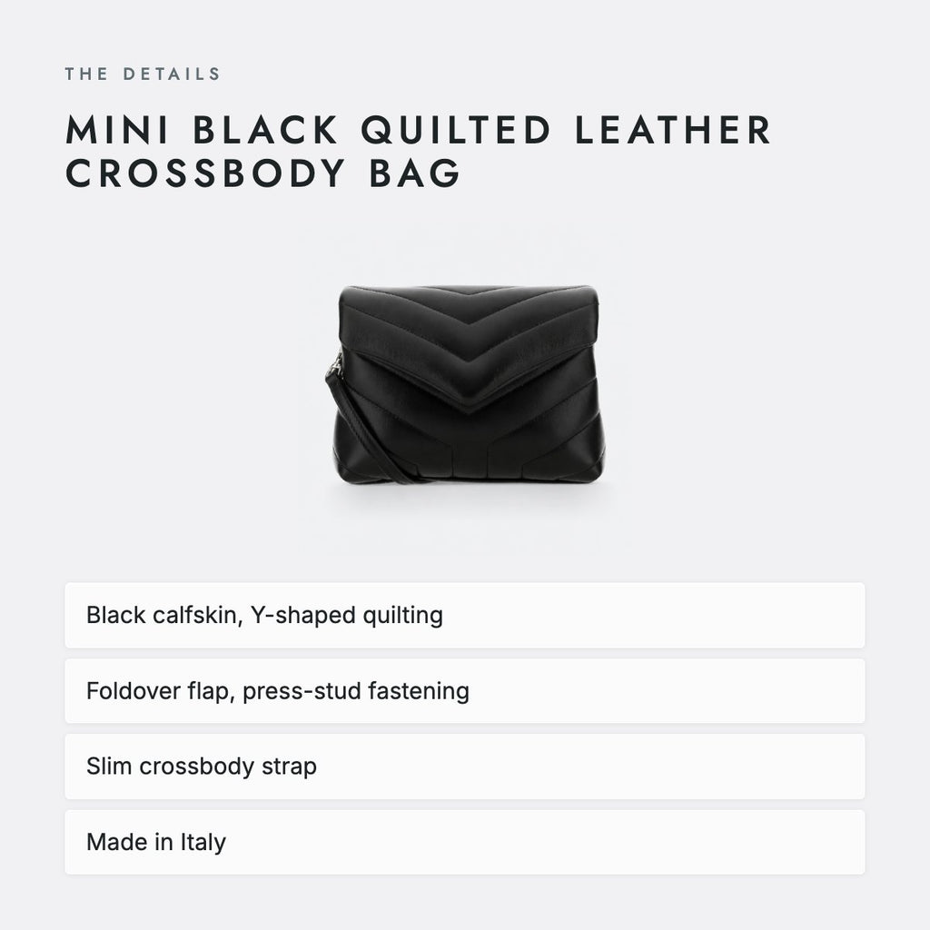 Mini Black Quilted Leather Crossbody Bag, photo 4