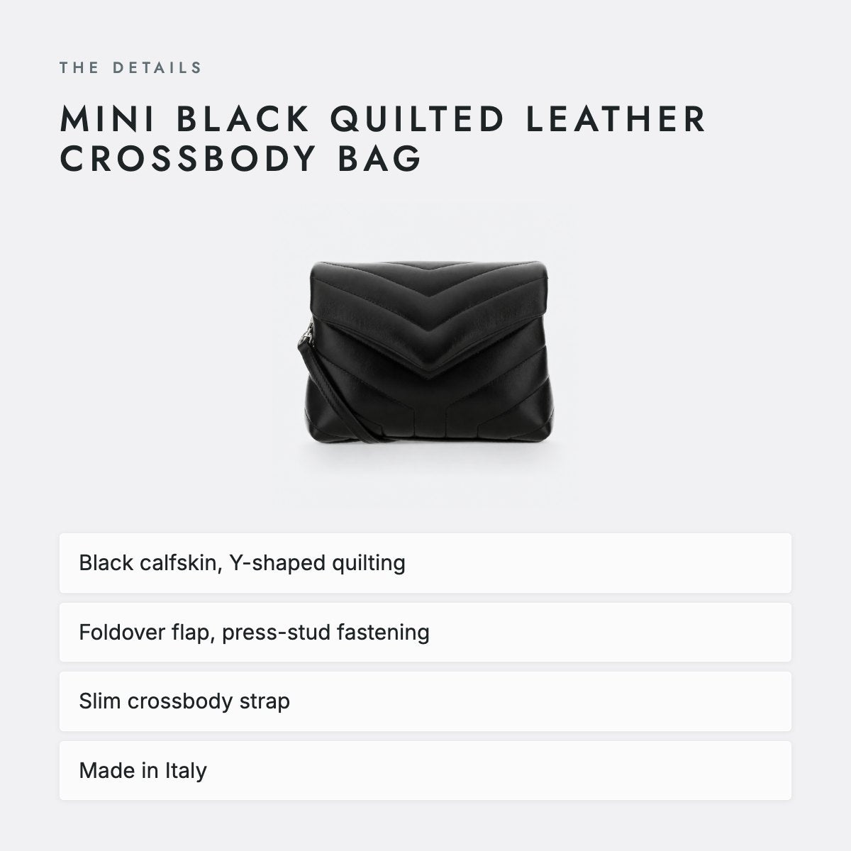 Mini Black Quilted Leather Crossbody Bag, photo 4