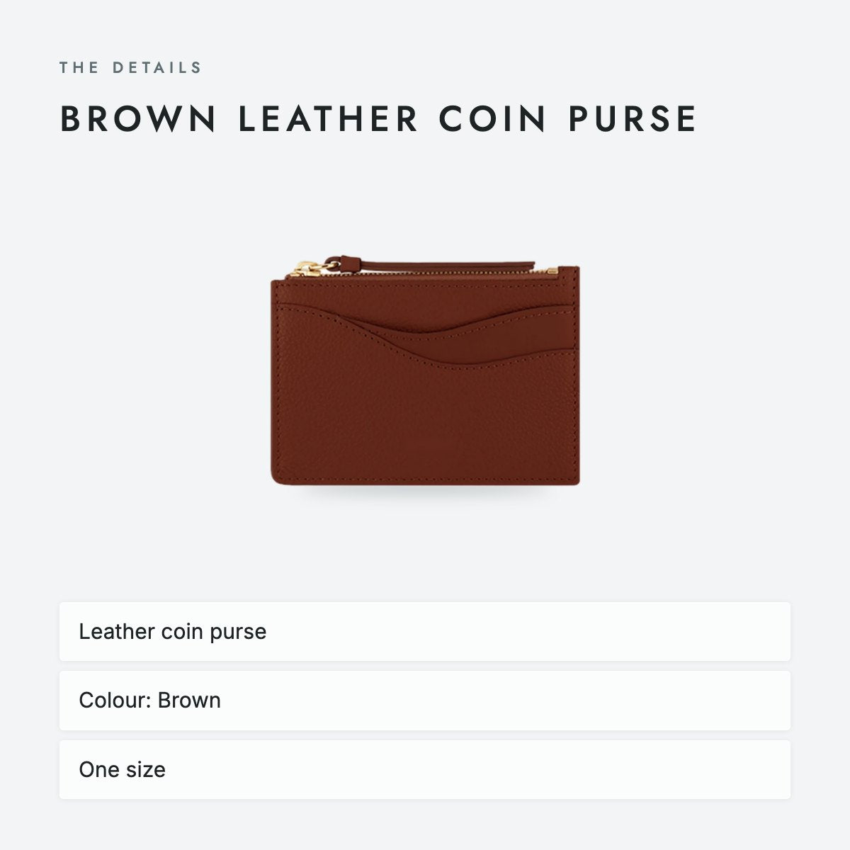 Brown Leather Coin Purse, photo 4