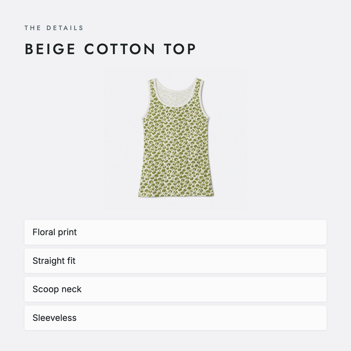 Beige Cotton Top, photo 4