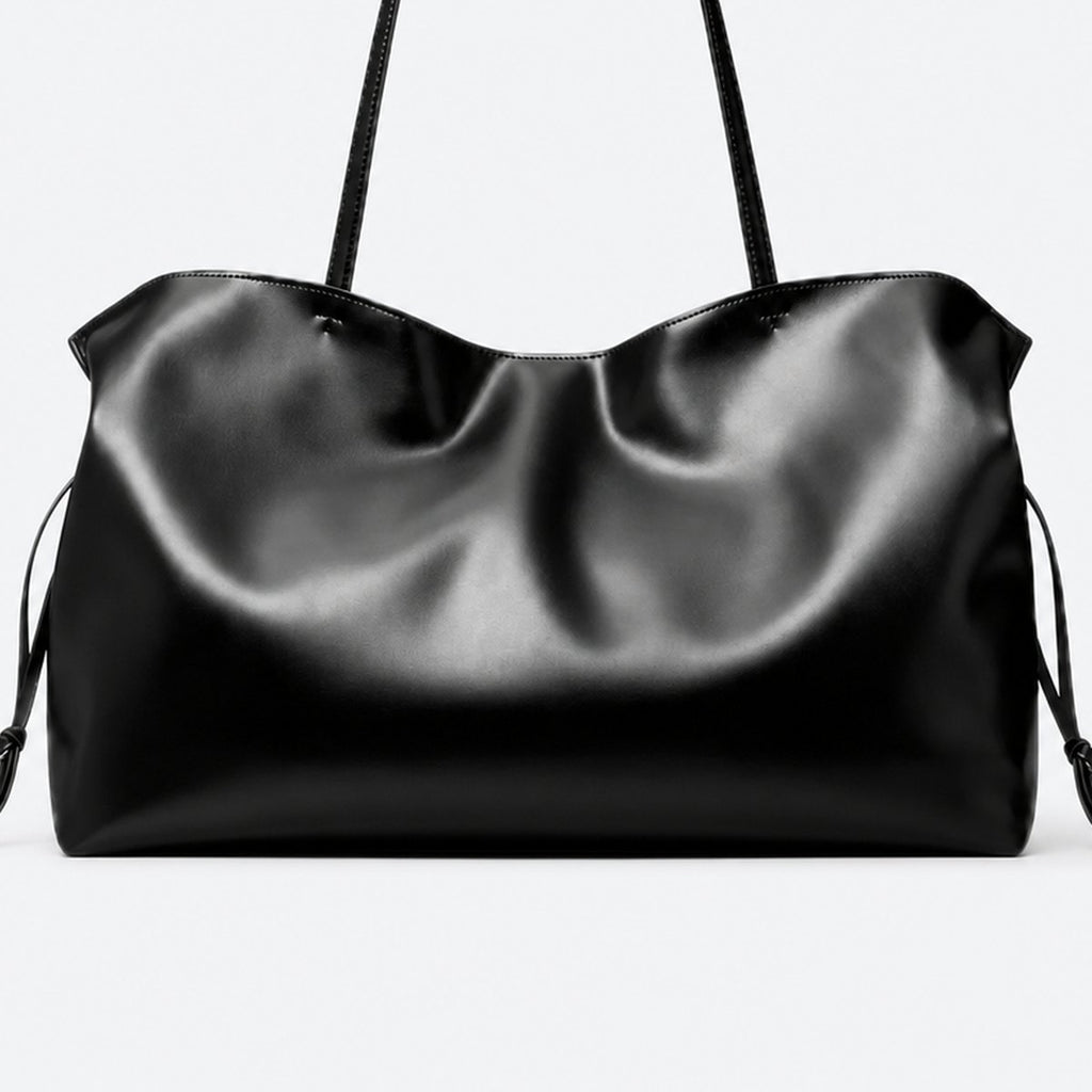 Black Drawstring Tote Bag, photo 3