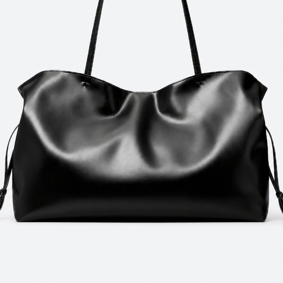 Black Drawstring Tote Bag, photo 3