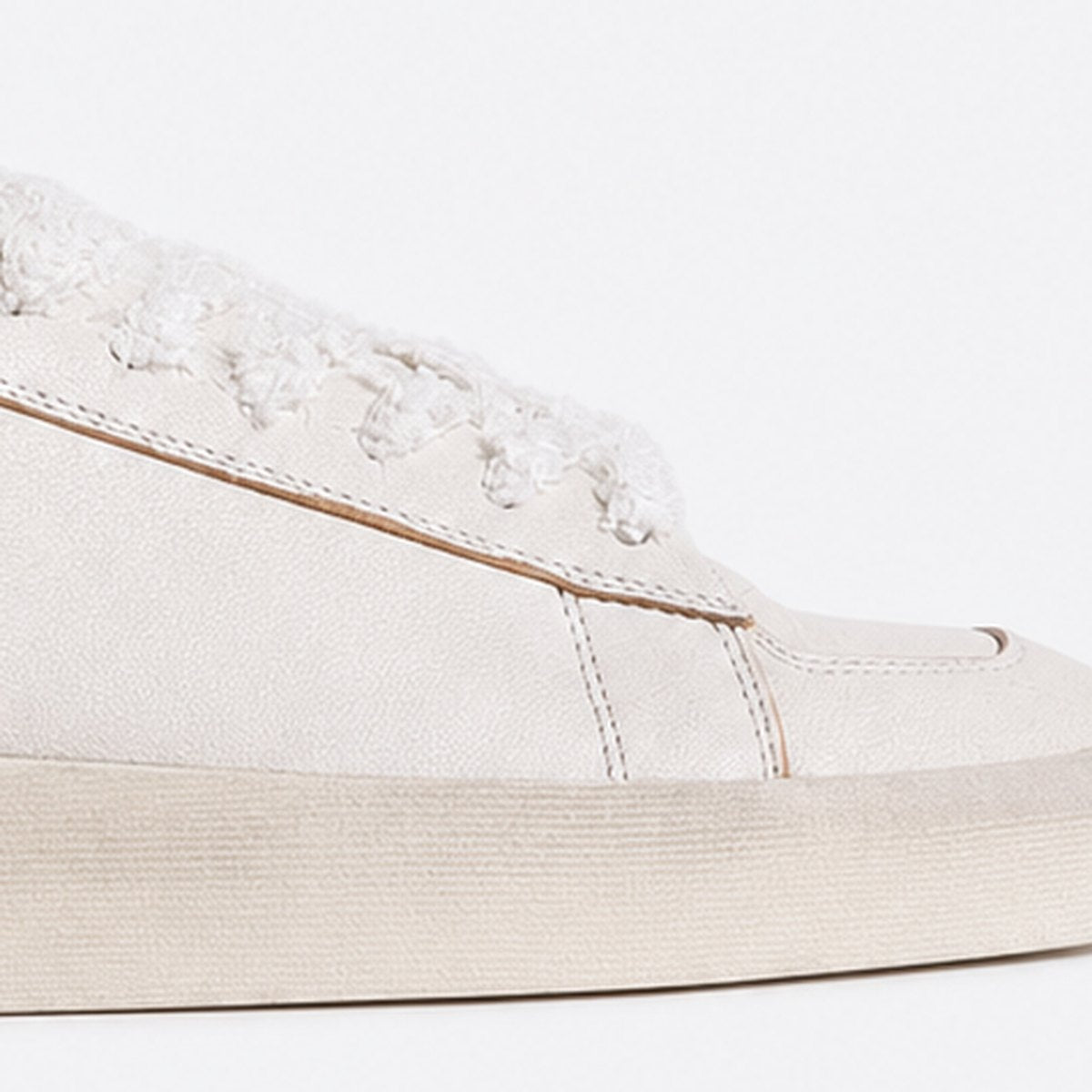 Beige Leather Trainers, photo 3