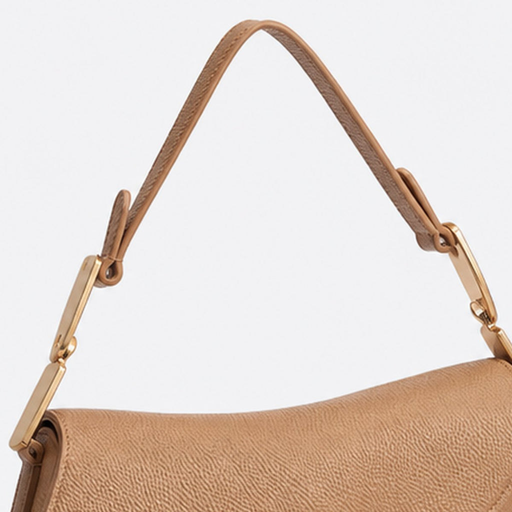 Small Camel Grained Calfskin Top-Handle Bag, photo 2