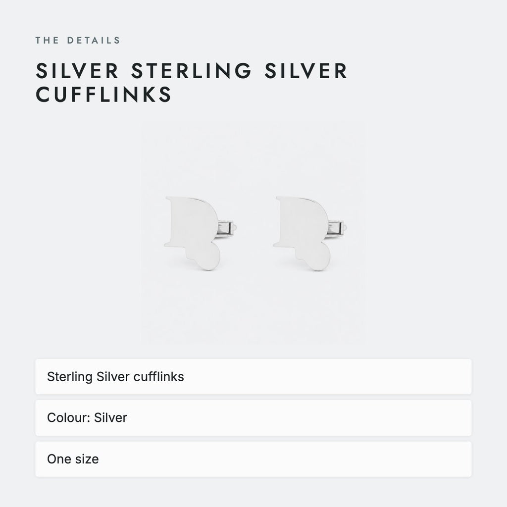 Silver Sterling Silver Cufflinks, photo 4