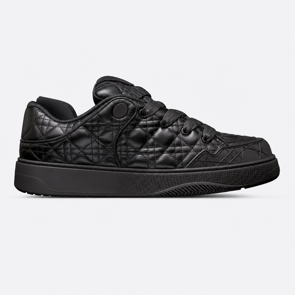Black Quilted Calfskin Skate Sneakers, photo 1