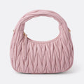 Alabaster Pink Quilted Leather Hobo Bag, photo 1