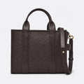 Small Brown Grained Leather Tote Bag, photo 1