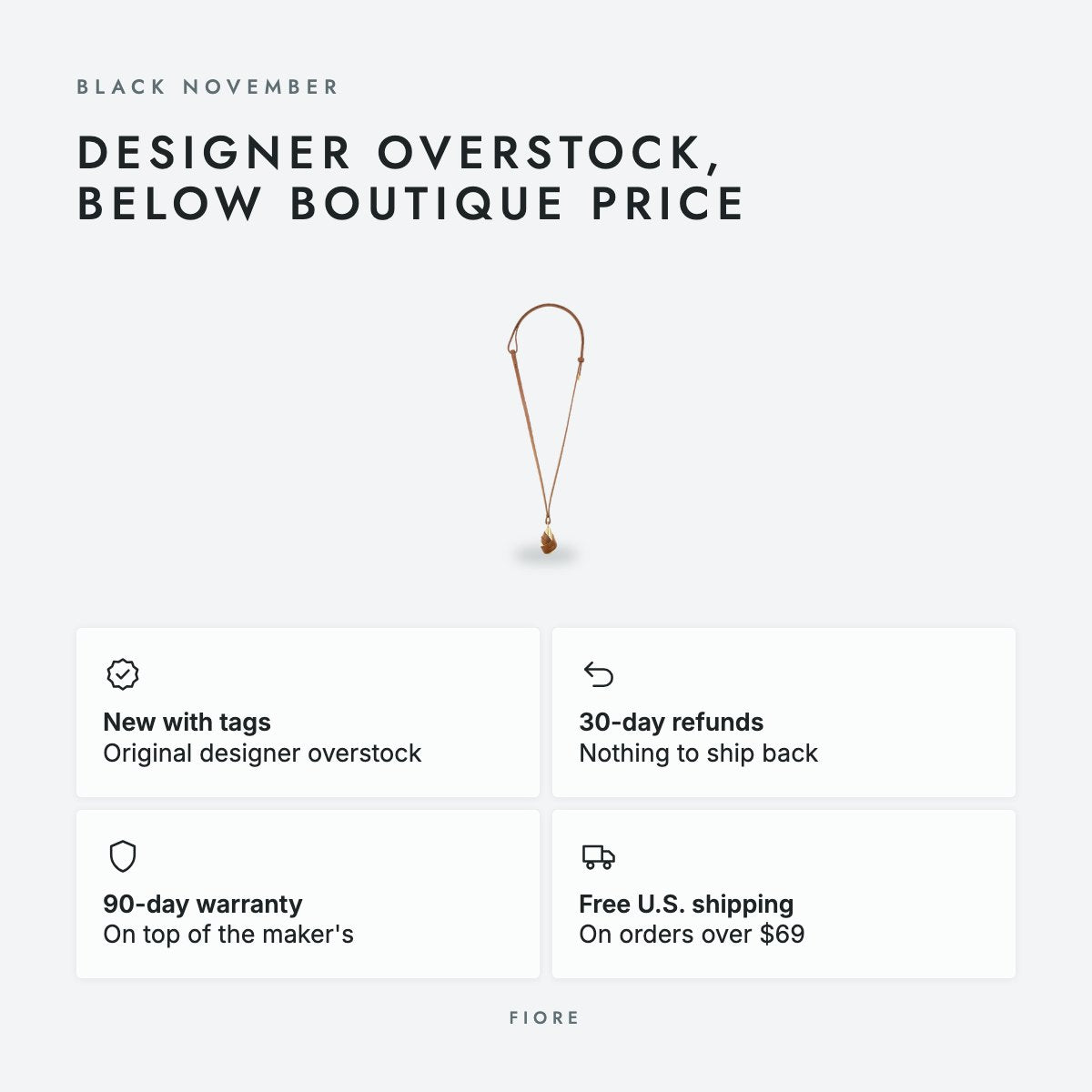 Gold Leather Necklace, photo 5