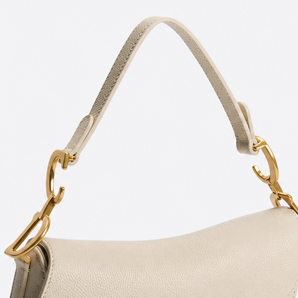 Small Cream Grained Calfskin Top-Handle Bag, photo 2